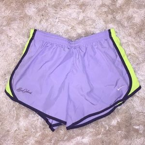 Kids Neon Yellow/ Purple Sea Island Nike Shorts⚡️